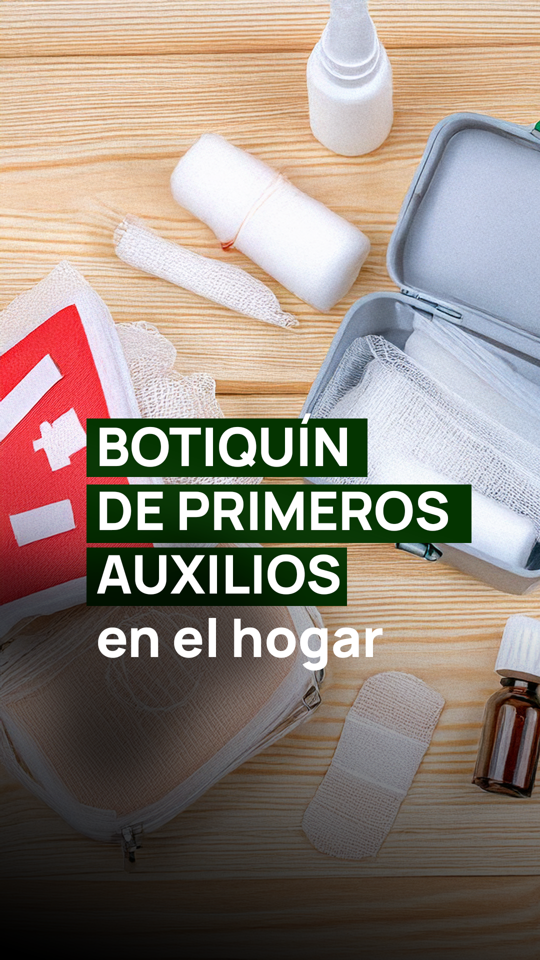 botiquín de primeros auxilios para el hogar