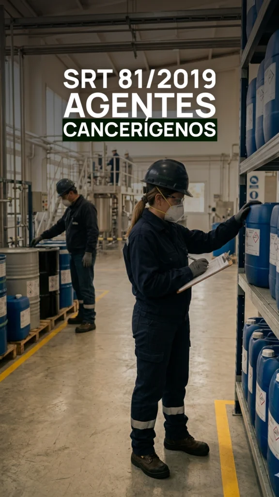 control de agentes cancerígenos en industria según Resolución SRT 81 2019