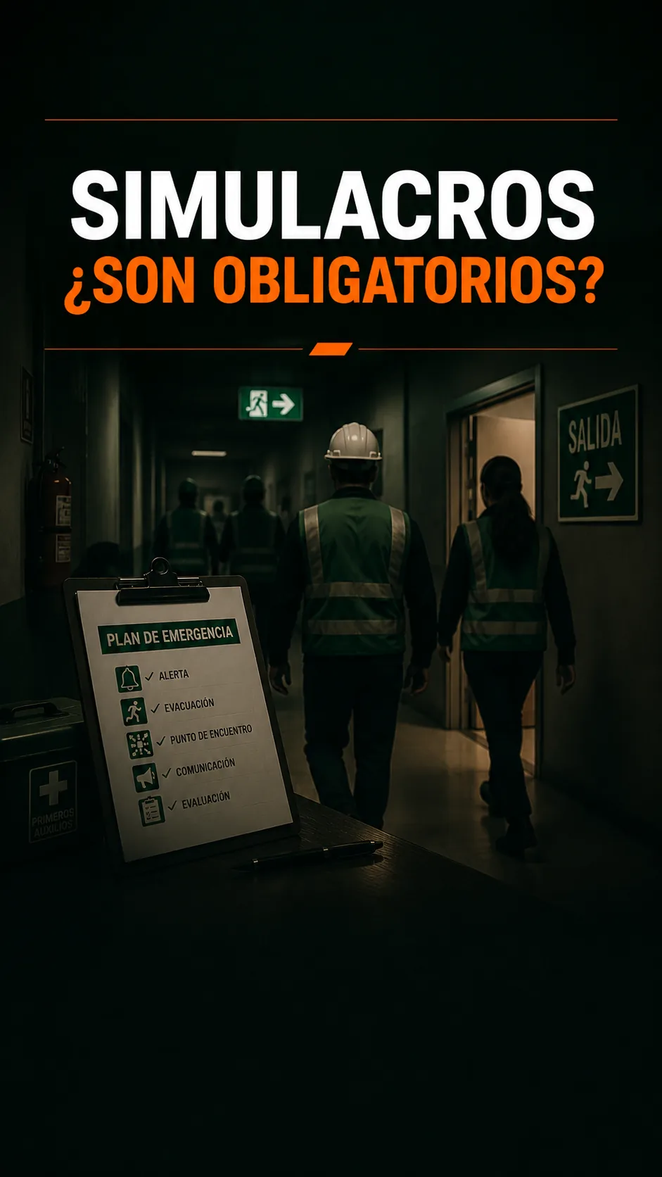 Portada de blog sobre simulacros obligatorios y planes de emergencia en higiene y seguridad