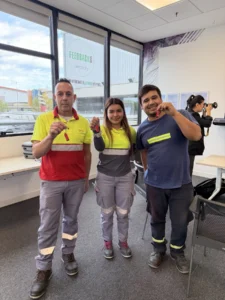 Equipo de trabajadores de L’Oréal durante una jornada de la Semana de la Seguridad.
