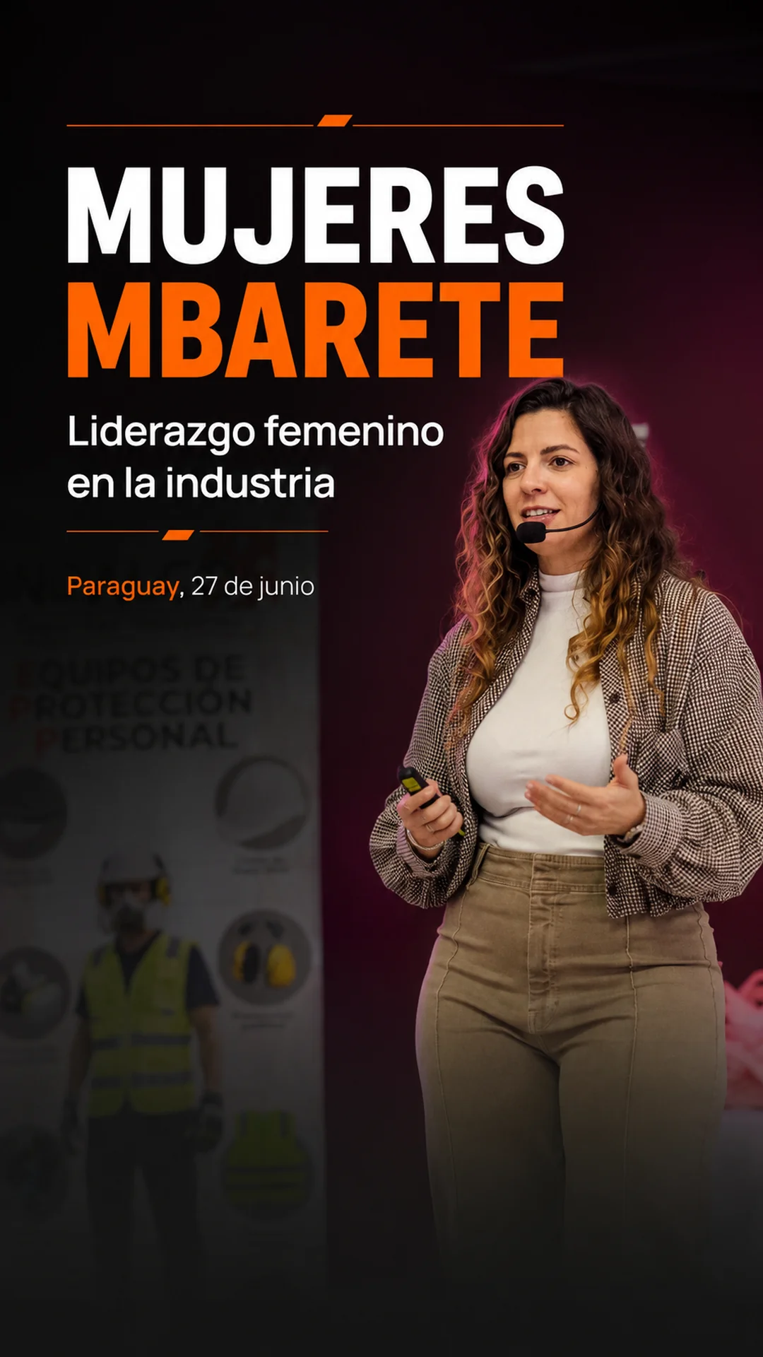 Mujeres participando en un encuentro de liderazgo femenino y seguridad industrial en Paraguay.