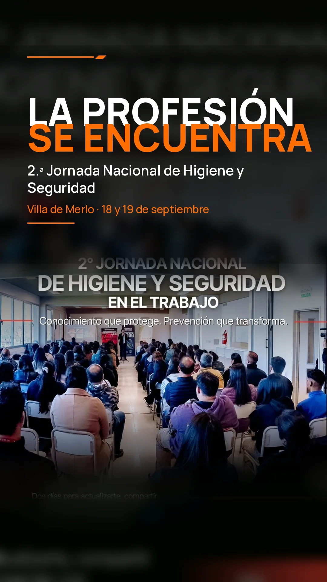 Portada de la 2.ª Jornada Nacional de Higiene y Seguridad 2026 en Villa de Merlo, San Luis