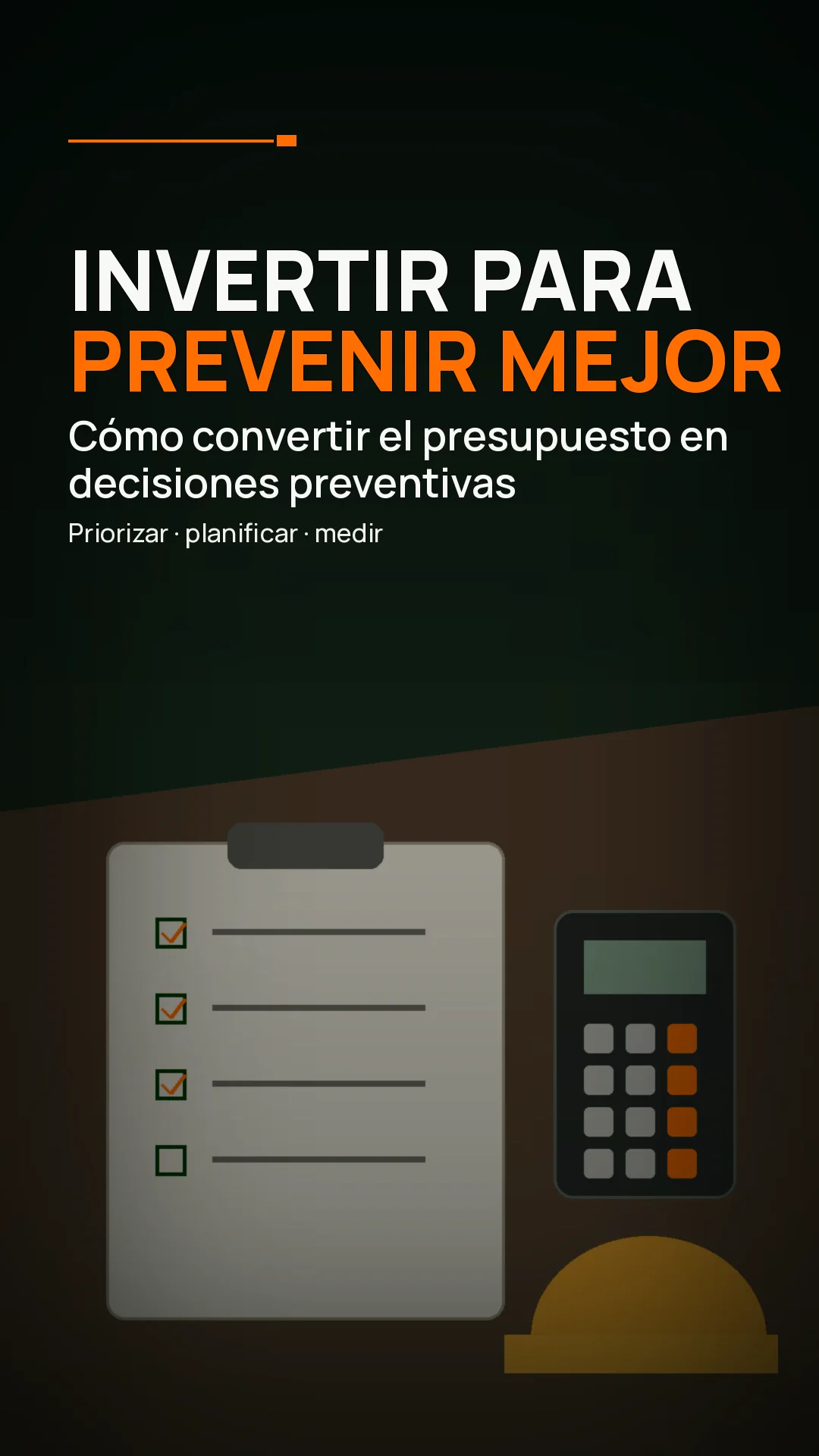 Portada sobre gestión estratégica del presupuesto anual de Higiene y Seguridad